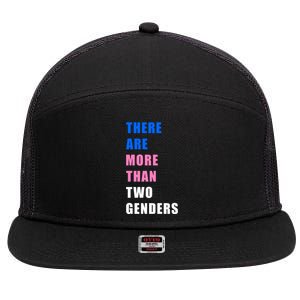 There Are More Than Two Genders 7 Panel Mesh Trucker Snapback Hat