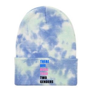 There Are More Than Two Genders Tie Dye 12in Knit Beanie