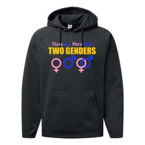 There Are More Than Two Genders Gender Signs Performance Fleece Hoodie