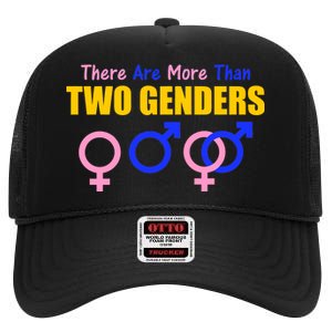 There Are More Than Two Genders Gender Signs High Crown Mesh Back Trucker Hat