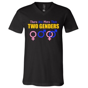 There Are More Than Two Genders Gender Signs V-Neck T-Shirt