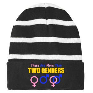 There Are More Than Two Genders Gender Signs Striped Beanie with Solid Band