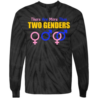 There Are More Than Two Genders Gender Signs Tie-Dye Long Sleeve Shirt