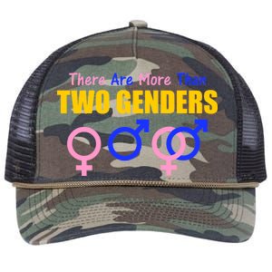 There Are More Than Two Genders Gender Signs Retro Rope Trucker Hat Cap