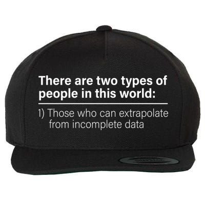 There Are Two Types Of People In This World Wool Snapback Cap