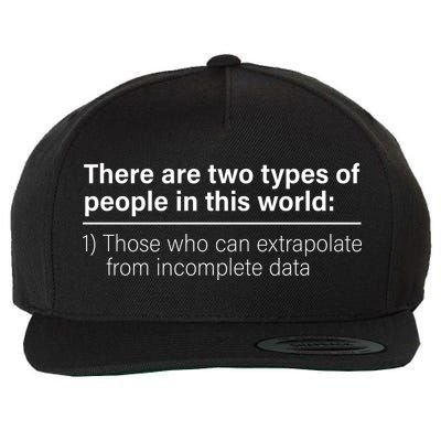 There Are Two Types Of People In This World Wool Snapback Cap