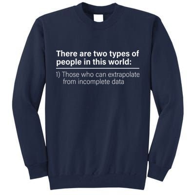 There Are Two Types Of People In This World Tall Sweatshirt