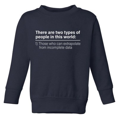 There Are Two Types Of People In This World Toddler Sweatshirt