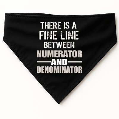 There Is A Fine Line Between Numerator And Denominator USA-Made Doggie Bandana