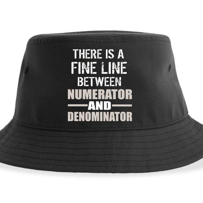 There Is A Fine Line Between Numerator And Denominator Sustainable Bucket Hat