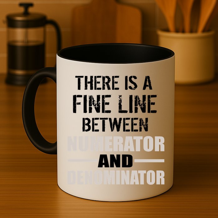 There Is A Fine Line Between Numerator And Denominator Mug