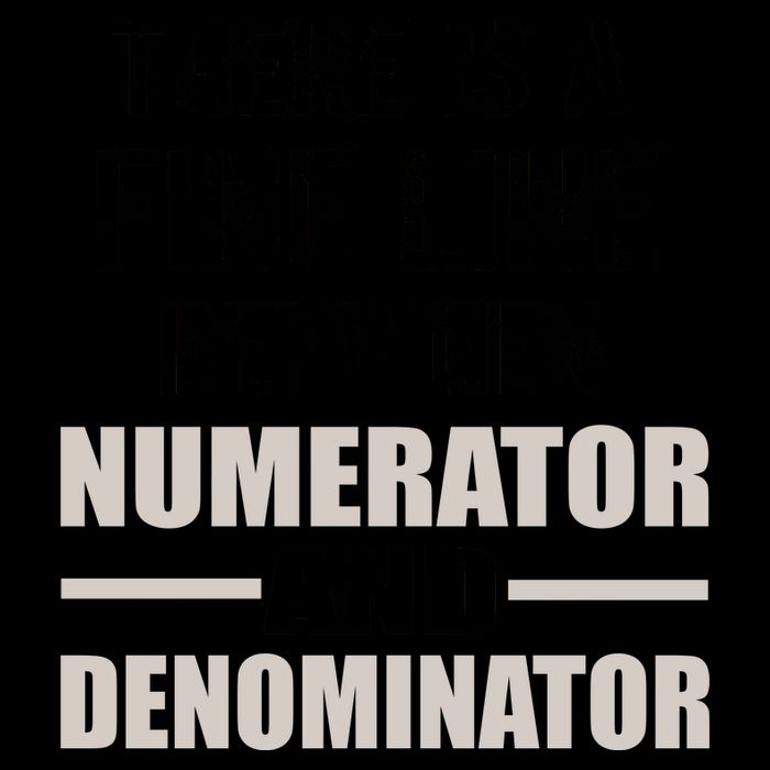 There Is A Fine Line Between Numerator And Denominator Mug