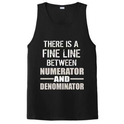 There Is A Fine Line Between Numerator And Denominator PosiCharge Competitor Tank
