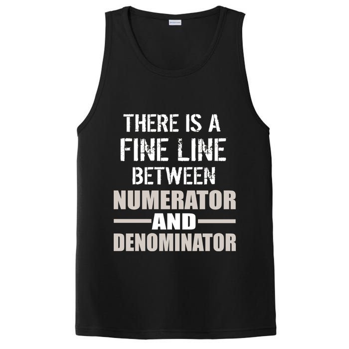 There Is A Fine Line Between Numerator And Denominator PosiCharge Competitor Tank