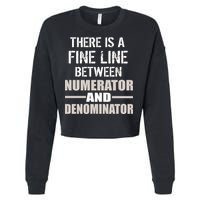 There Is A Fine Line Between Numerator And Denominator Cropped Pullover Crew