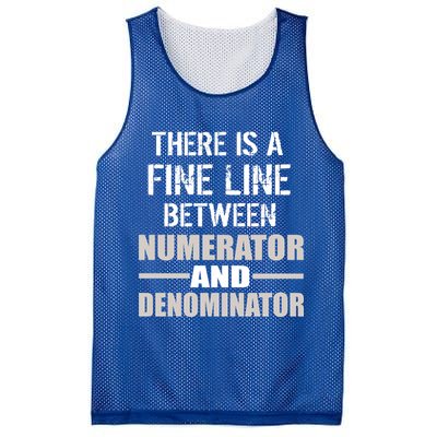 There Is A Fine Line Between Numerator And Denominator Mesh Reversible Basketball Jersey Tank
