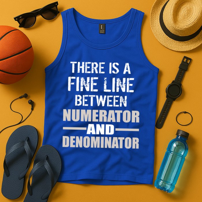 There Is A Fine Line Between Numerator And Denominator Tank Top