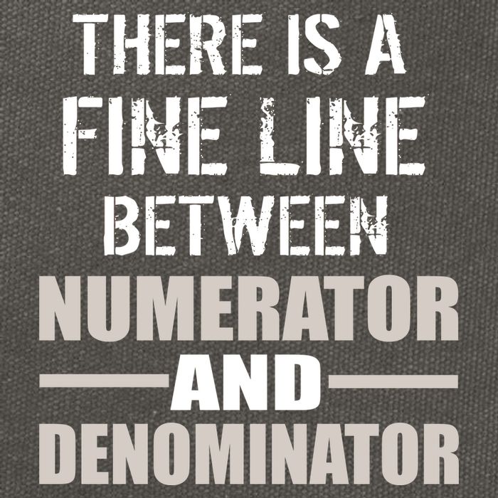 There Is A Fine Line Between Numerator And Denominator Cotton Canvas Backpack