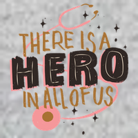 There Is A Hero In All Of Us Nurses Doctors V-Neck T-Shirt