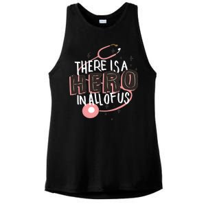 There Is A Hero In All Of Us Nurses Doctors Ladies PosiCharge Tri-Blend Wicking Tank