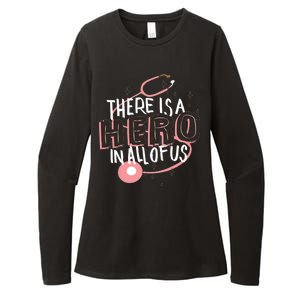 There Is A Hero In All Of Us Nurses Doctors Womens CVC Long Sleeve Shirt