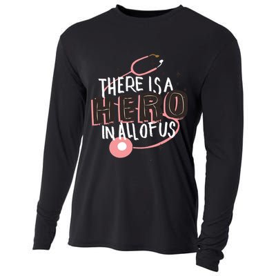 There Is A Hero In All Of Us Nurses Doctors Cooling Performance Long Sleeve Crew