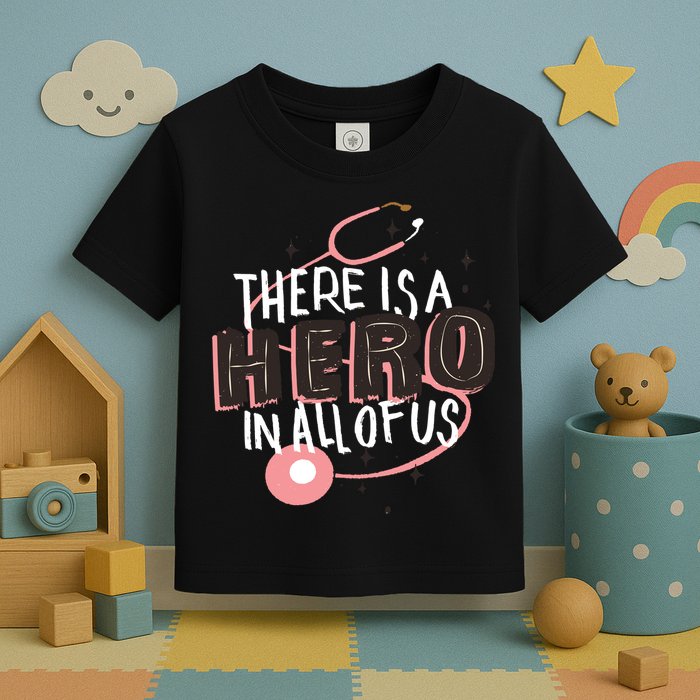 There Is A Hero In All Of Us Nurses Doctors Toddler T-Shirt