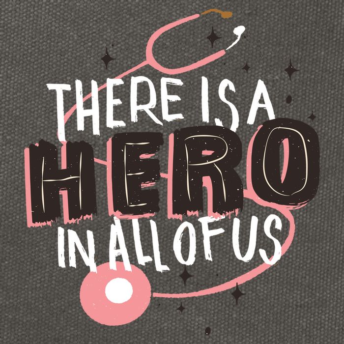 There Is A Hero In All Of Us Nurses Doctors Cotton Canvas Backpack