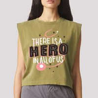 There Is A Hero In All Of Us Nurses Doctors Garment-Dyed Women's Muscle Tee