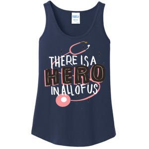 There Is A Hero In All Of Us Nurses Doctors Ladies Essential Tank