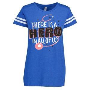 There Is A Hero In All Of Us Nurses Doctors Enza Ladies Jersey Football T-Shirt