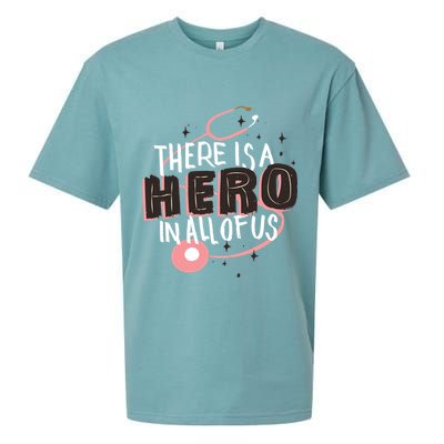 There Is A Hero In All Of Us Nurses Doctors Sueded Cloud Jersey T-Shirt