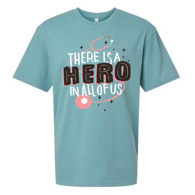 There Is A Hero In All Of Us Nurses Doctors Sueded Cloud Jersey T-Shirt