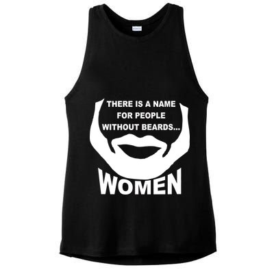 There is A Name For People Without Beards Women Ladies PosiCharge Tri-Blend Wicking Tank