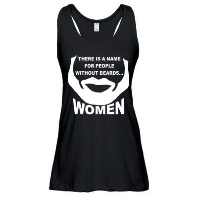 There is A Name For People Without Beards Women Ladies Essential Flowy Tank