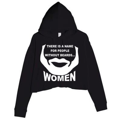 There is A Name For People Without Beards Women Crop Fleece Hoodie