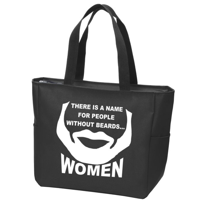 There is A Name For People Without Beards Women Zip Tote Bag