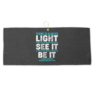 There Is Always Light  Amanda Gorman Inauguration Day 2021 Large Microfiber Waffle Golf Towel