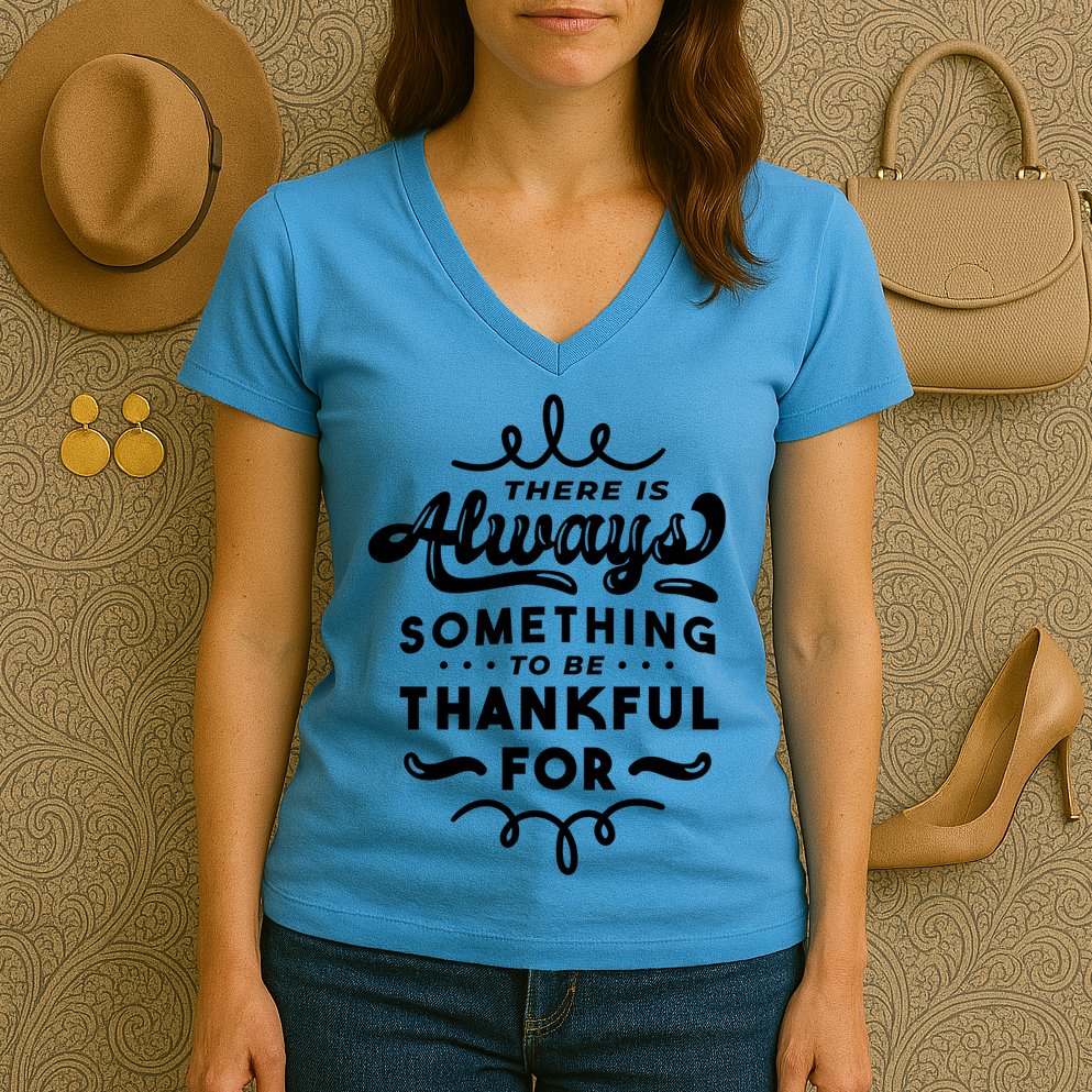 There Is Always Something To Be Thankful For Women's V-Neck T-Shirt