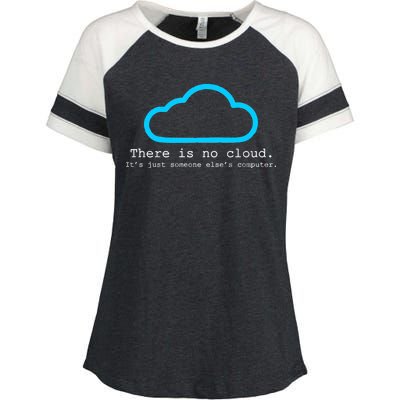 There is No Cloud. It's Just Someone Else's Computer. Enza Ladies Jersey Colorblock Tee