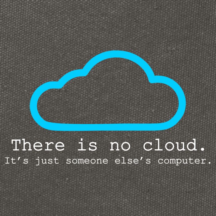 There is No Cloud. It's Just Someone Else's Computer. Cotton Canvas Backpack
