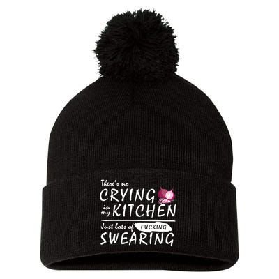 There Is No Crying In My Kitchen Pom Pom 12in Knit Beanie