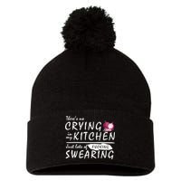 There Is No Crying In My Kitchen Pom Pom 12in Knit Beanie