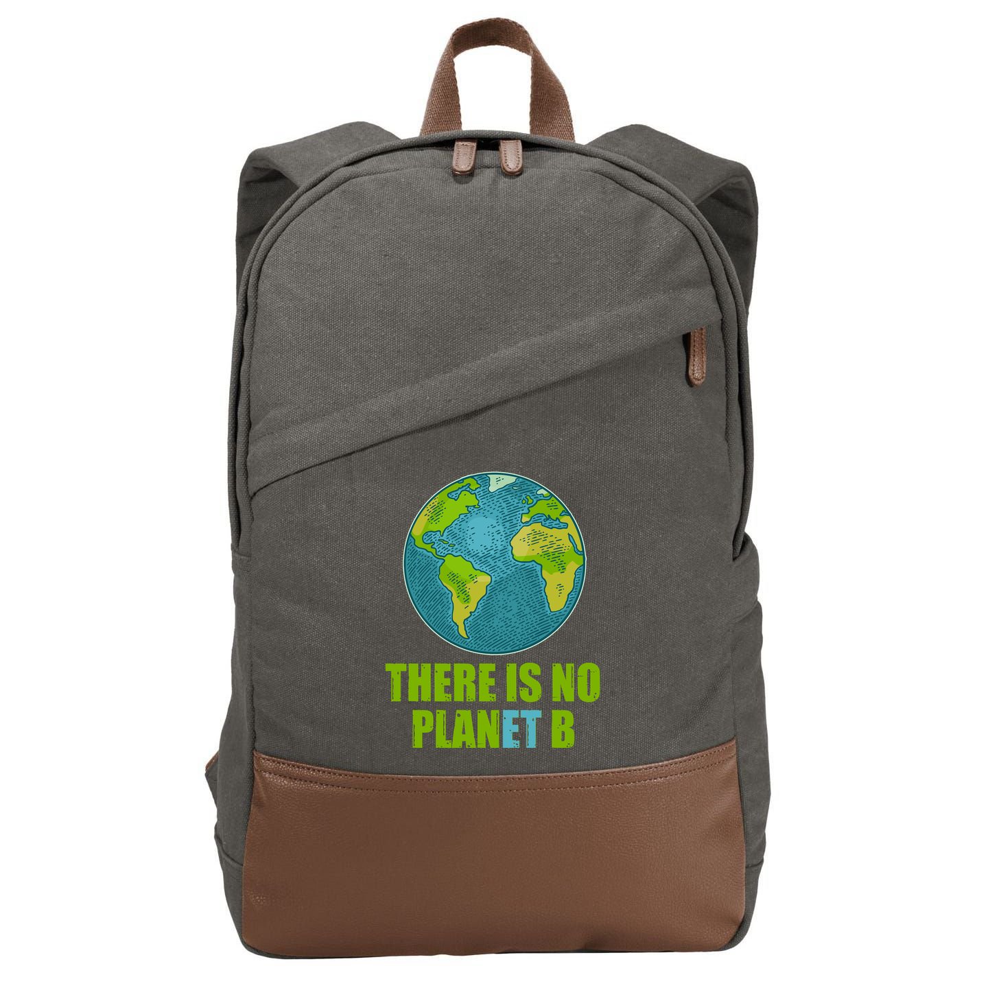 There is No Plan B Celebrate Earth Day Cotton Canvas Backpack