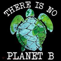 There is No Planet B Earth Drawstring Bag