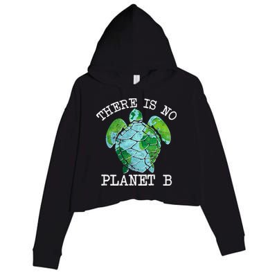 There is No Planet B Earth Crop Fleece Hoodie