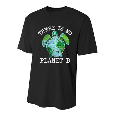 There is No Planet B Earth Youth Performance Sprint T-Shirt
