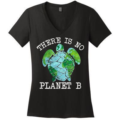 There is No Planet B Earth Women's V-Neck T-Shirt