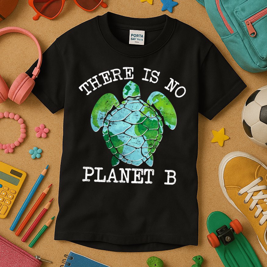 There is No Planet B Earth Kids T-Shirt