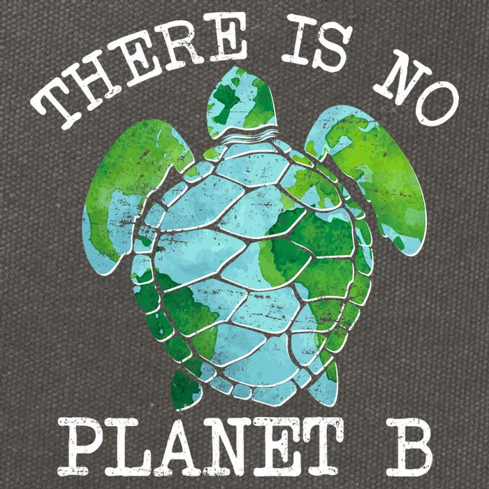 There is No Planet B Earth Cotton Canvas Backpack